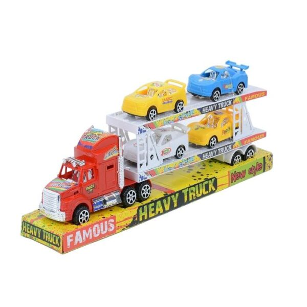 Heavy Truck With 4 Pieces Slides Racing Car