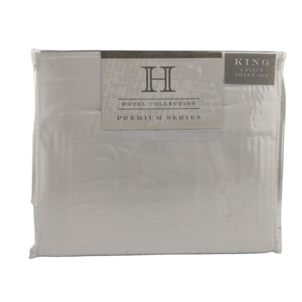 Hotel Collection Solid Sheet 4 Piece King White