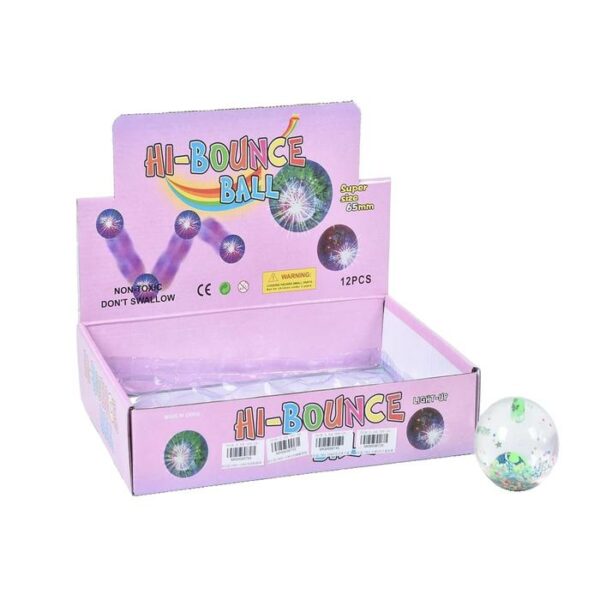 Super Bouncing Glitter Ball 12 Pieces
