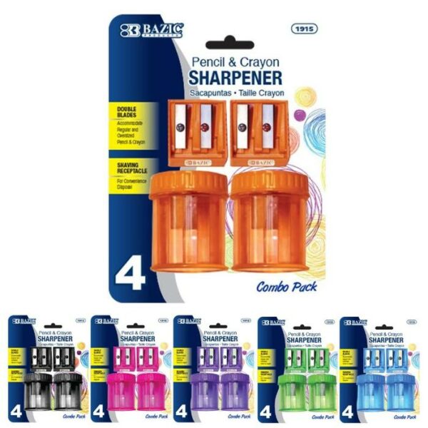 2 Dual Blade Sharpener+2Round Receptacle Sharpener
