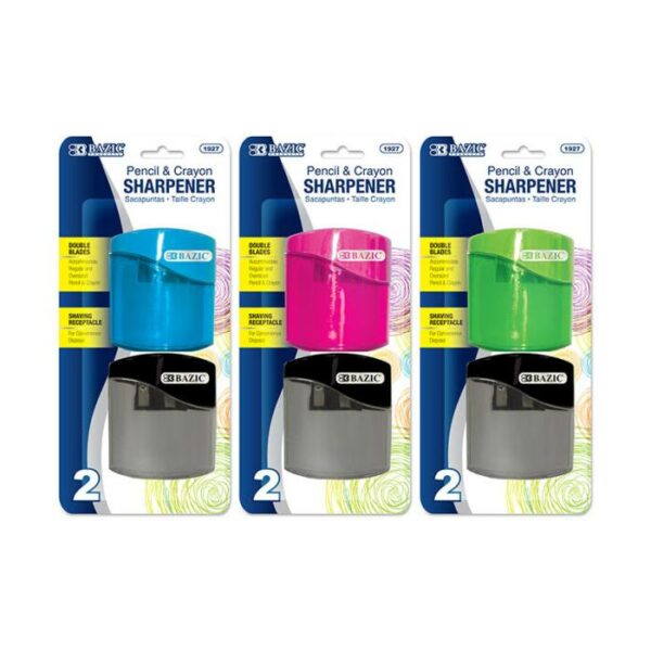 Dual Blade Sharpener With Square Receptacle 2 Pack
