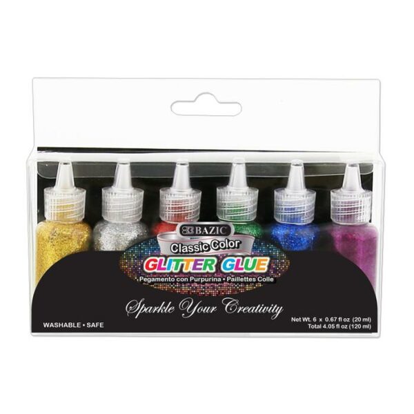 6 Classic Color Glitter 0.67 Oz