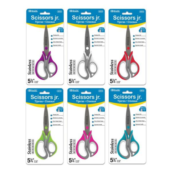 5-3/4" Two-Tone Soft Grip Kids Scissors Assorted