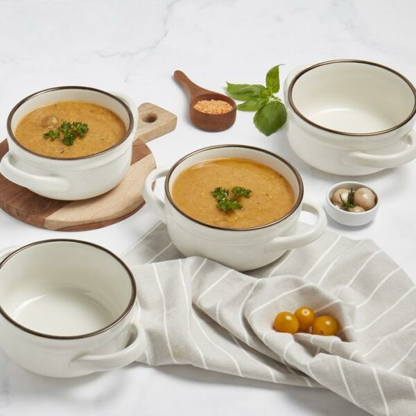 4 Pieces Soup Bowl Set White