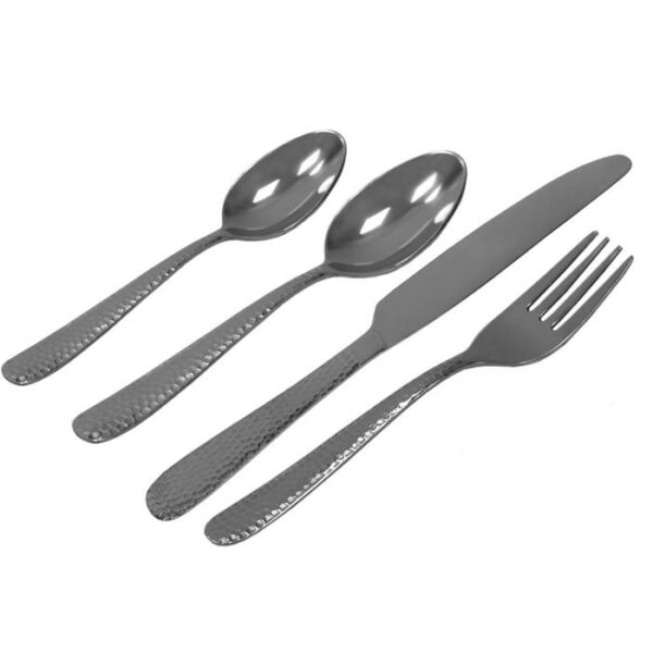 16 Pieces Stainless Steel Cutlery Set Hammered