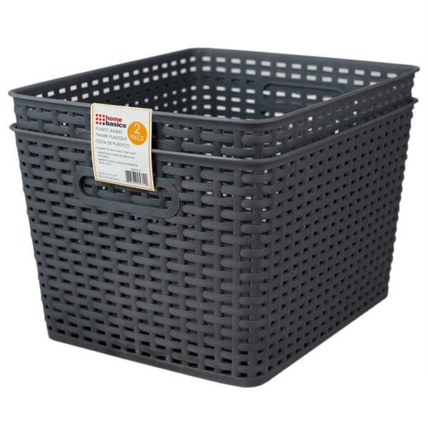 2 Piece Plastic Basket Set Assorted