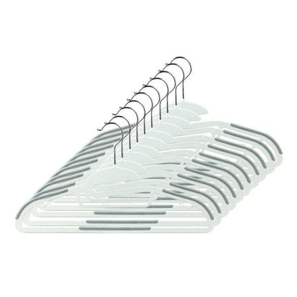 10 Pack Non-Slip Hanger White