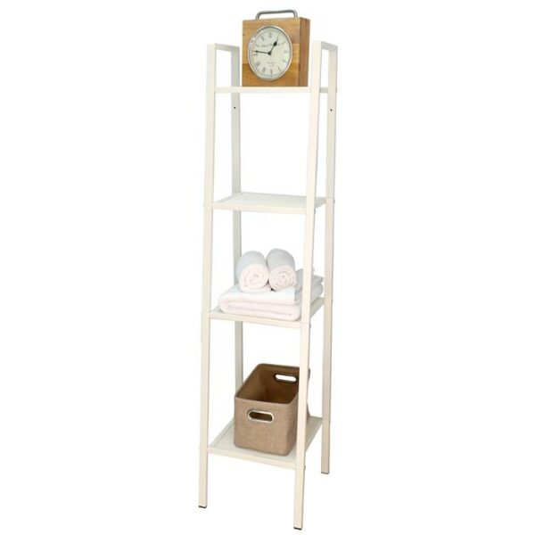 4 Tier Metal Rack Small Off-White