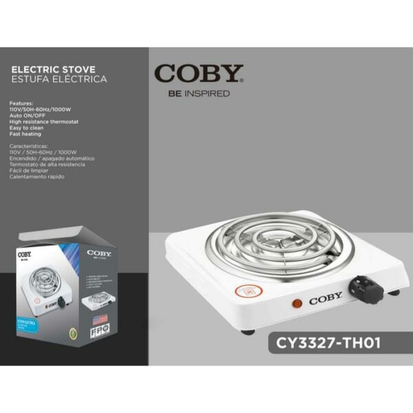 Coby White Single Burner