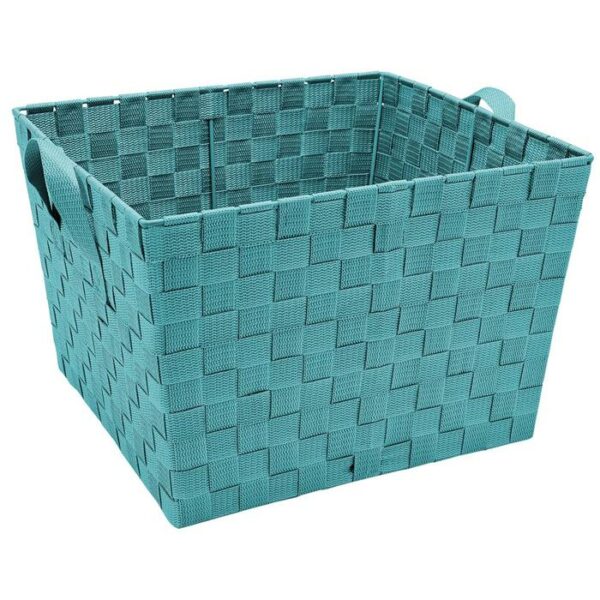 Woven Strap Large Tote 13x15x10