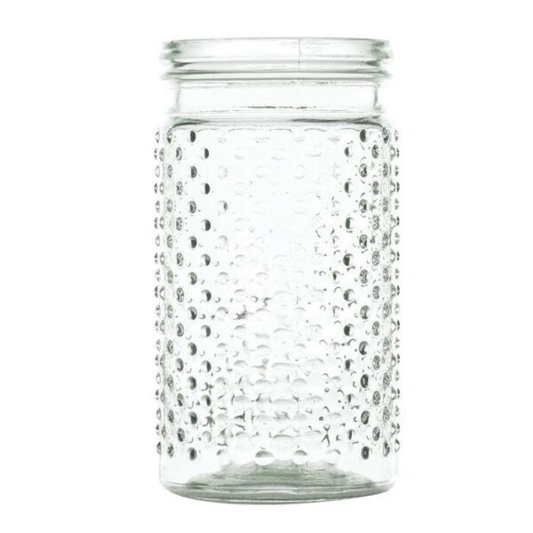 Hobnail Jar 4''x7.5' Clear