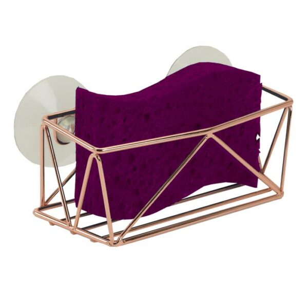 Geometric Sponge Holder With 2 Suction Cup
