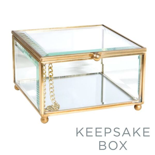 Vintage Copper Beveled Clear Glass And Mirrored