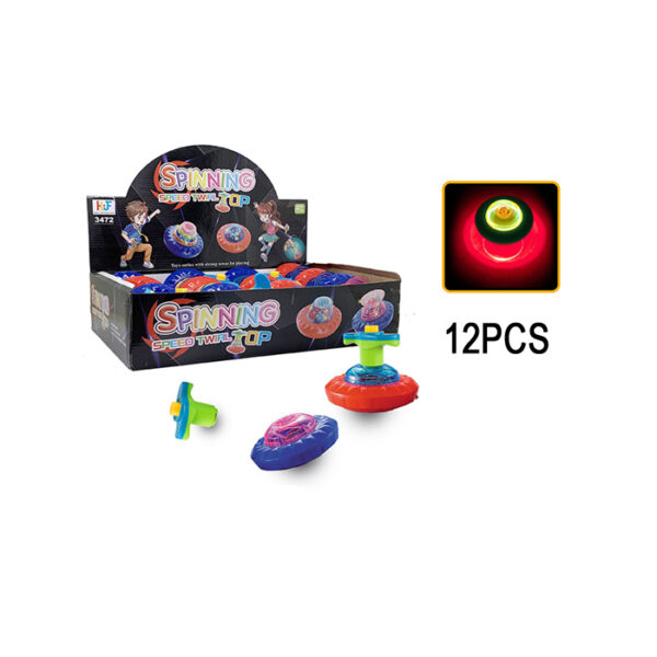 Spinning Top With Music & Light 12 Pieces
