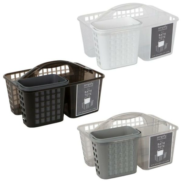2 In 1 Portable Bath Tote With 4 Compatments