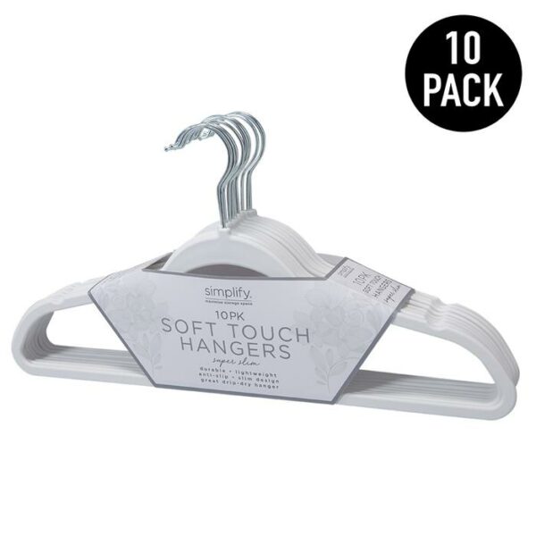 10 Pack Slim Rubberized Hangers