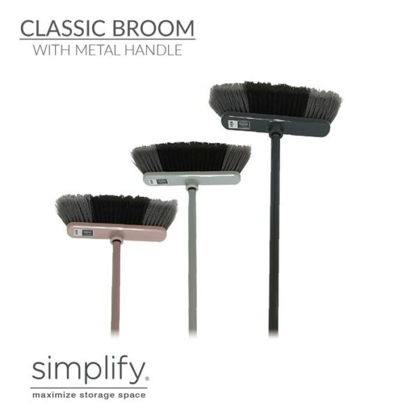 Classic Broom With Metal Handle Assorted