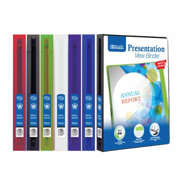 1/2" Poly 3-Ring Presentation View Binder & Pocket