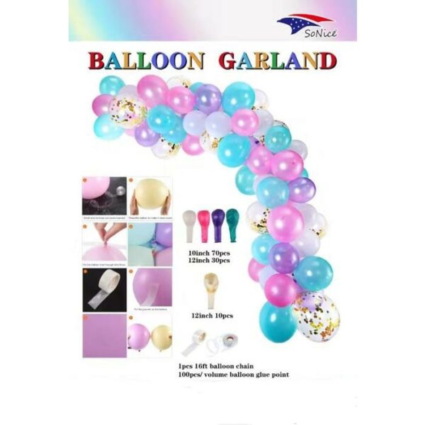 Balloon Garland Pastel 100 Pieces
