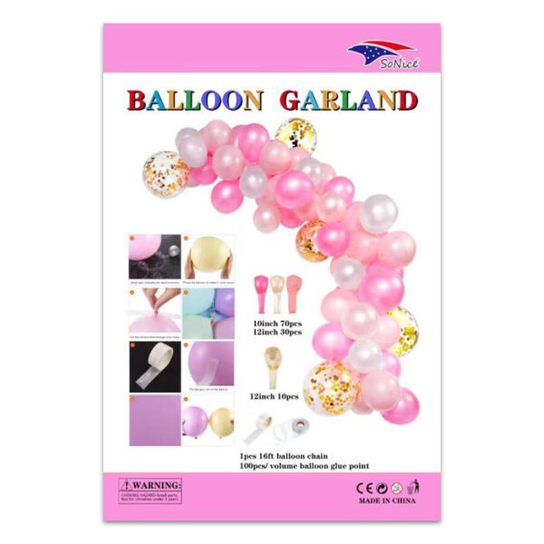 Balloon Garland Light Pink 100 Pieces