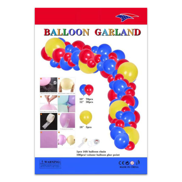 Balloon Garland Assorted Colors 100 Pieces