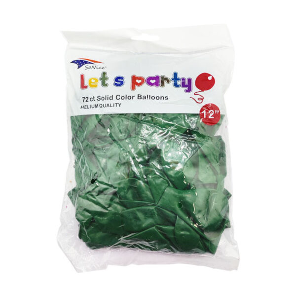 Balloon Dark Green 72 Count