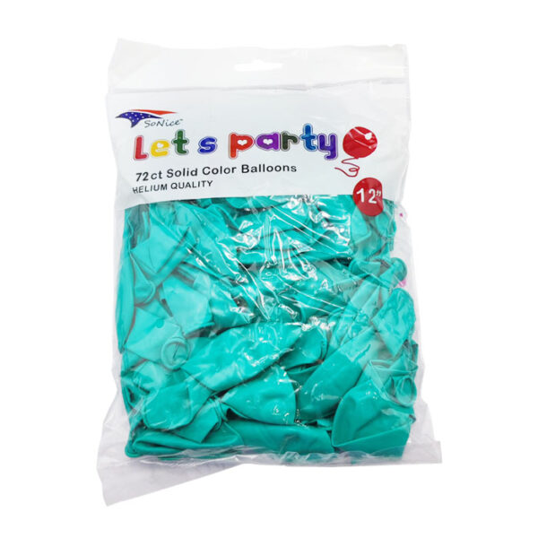 12" Balloon Turquoise 72 Count