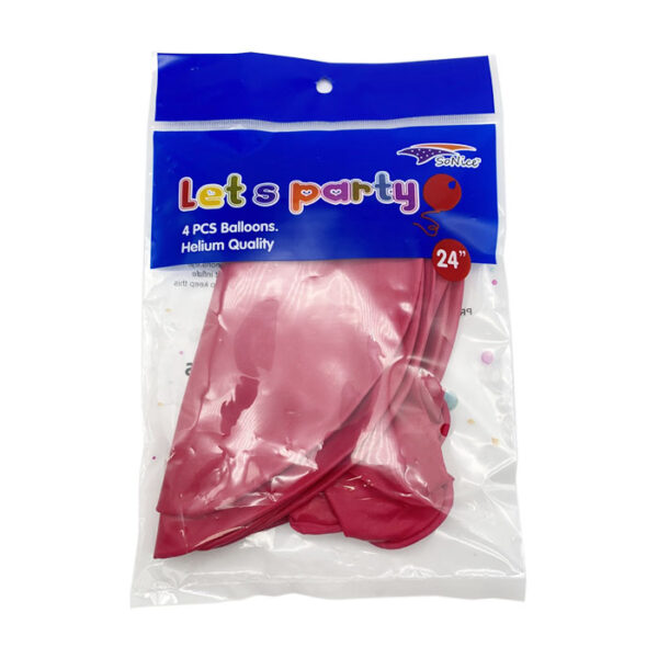 Balloon Fuchsia 24" 4 Pieces