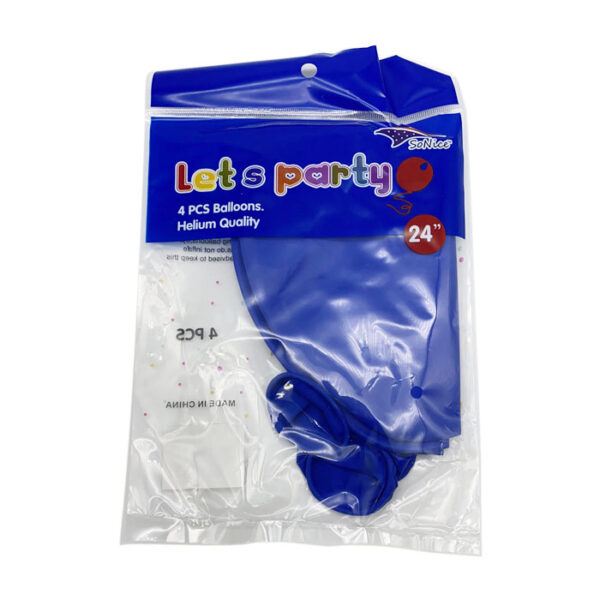 Balloon Royal  Blue 24" 4 Pieces