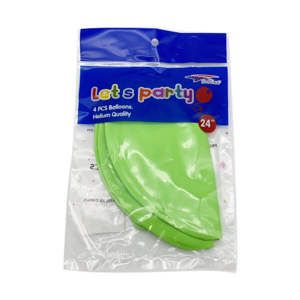 Balloon Light Green  24" 4 Pieces