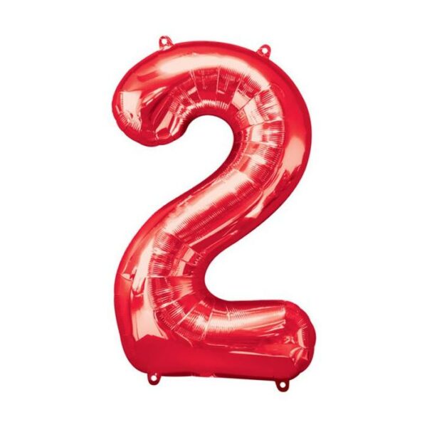 34" Balloon Number 2 Red