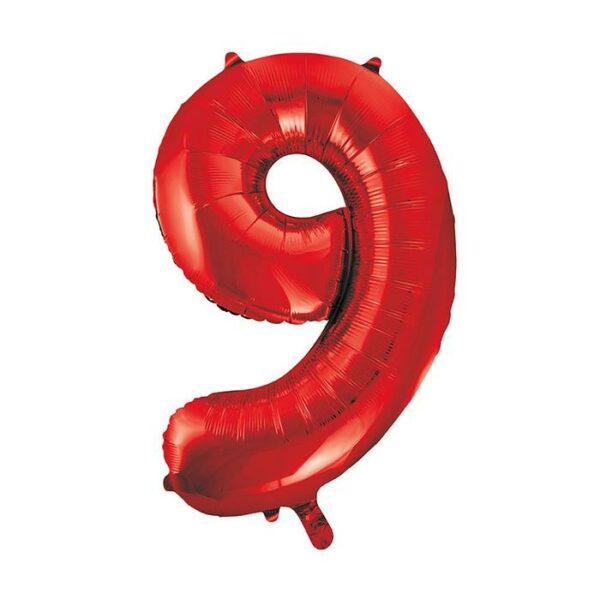 34" Balloon Number 9 Red