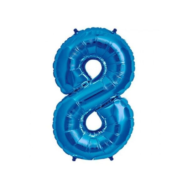 34" Balloon Number 8 Blue