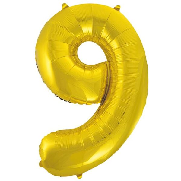 34" Balloon Number 9 Gold