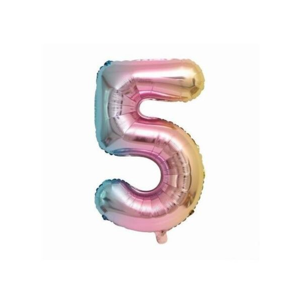 34" Foil Balloon Blue Number 5