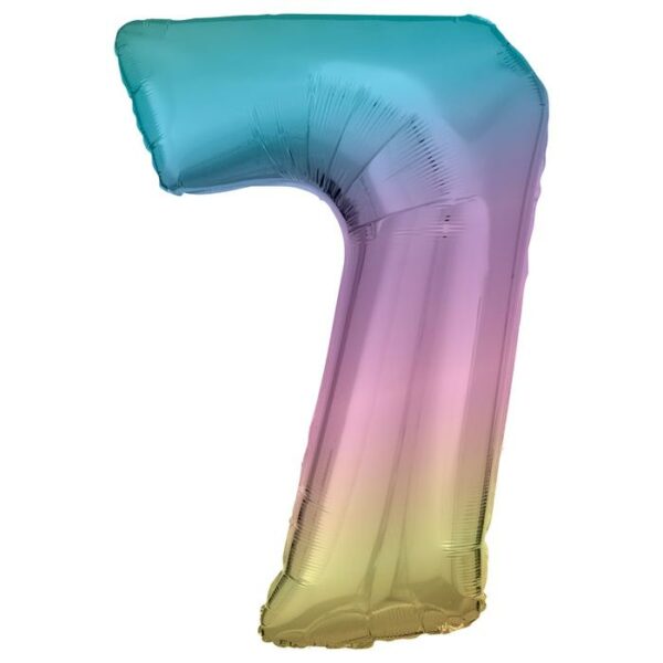 34" Foil Balloon Blue Number 7