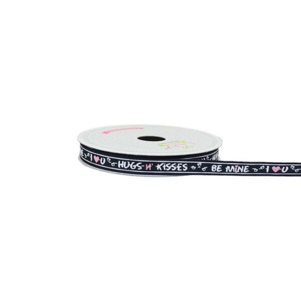 3/8" Grosgrain Chalk Heart Ribbon 10 Yards