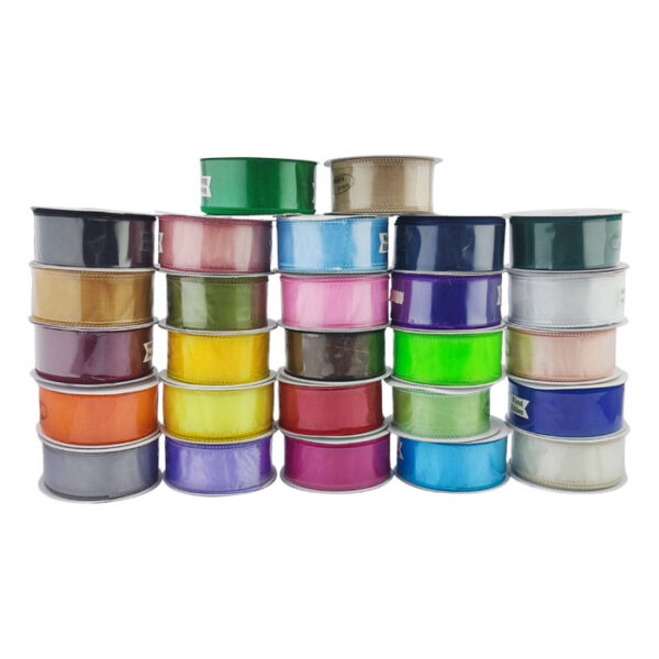 1 1/2" Wired Organza 10 Yards Assorted