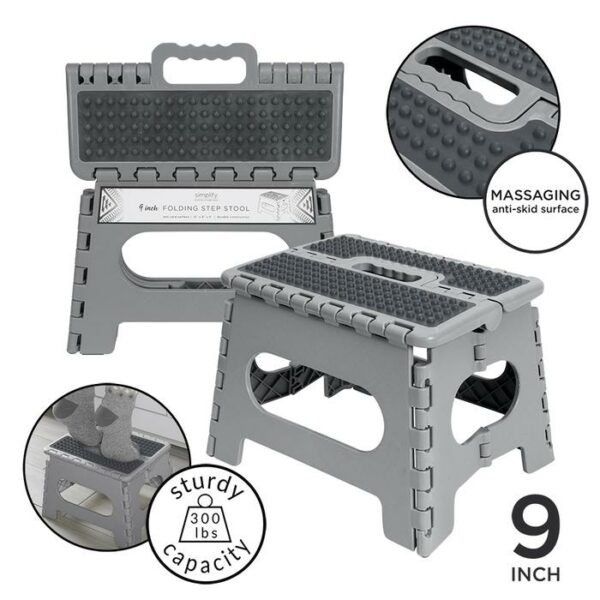 Folding Step Stool 9 Inch High With Massaging