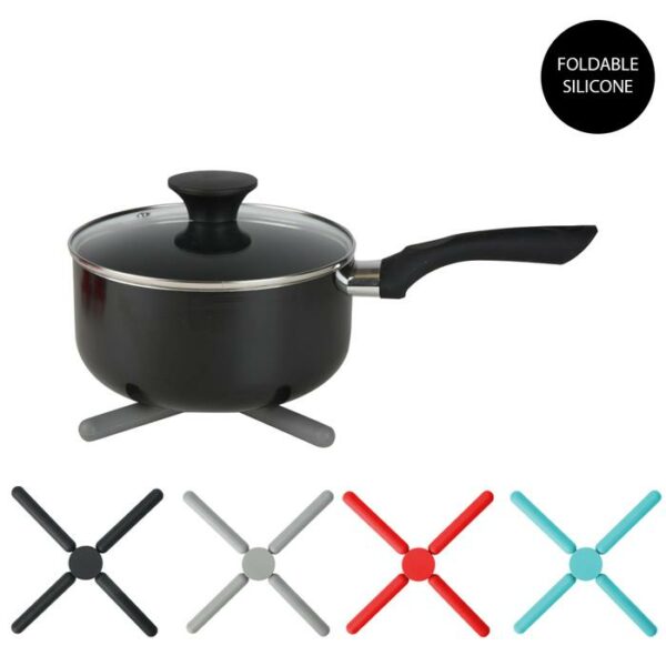 Foldable Silicon Rod Trivet 4 Folding Fingers