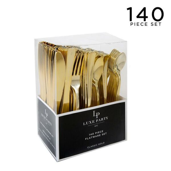 Cutlery Set Gold 140 Pieces