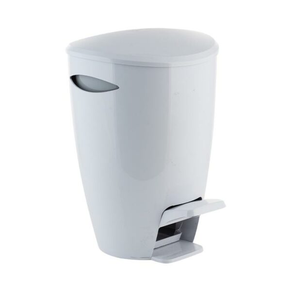 5 Liter Contour Pedal Waste Bin White