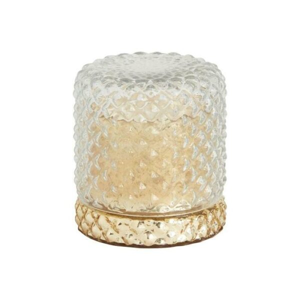 Holiday Joy Candle 3.5"x 4", Gold
