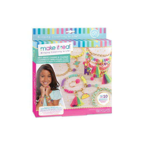 Neo Brite Chains & Charms 188 Pieces