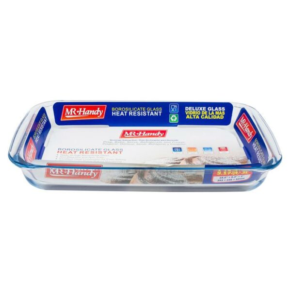 Baking Pan 3 Liter Rectangular Clear Glass
