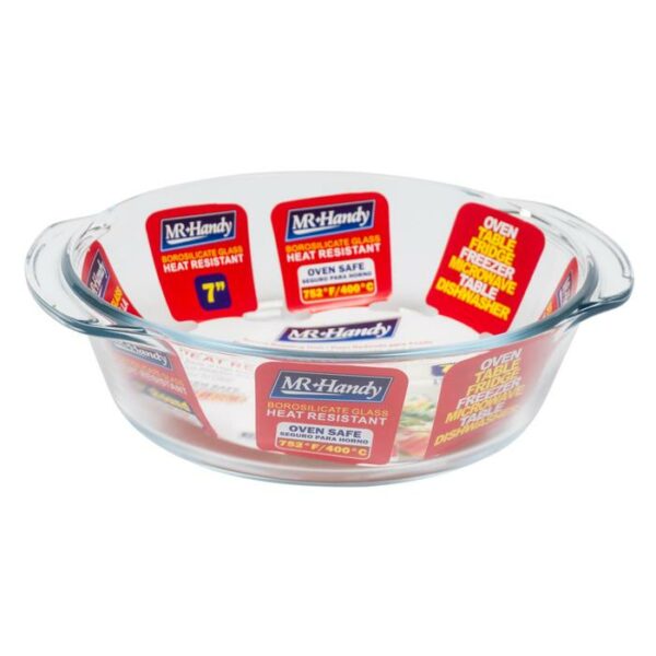 Baking Pan 0.85 Liter Round Clear Glass