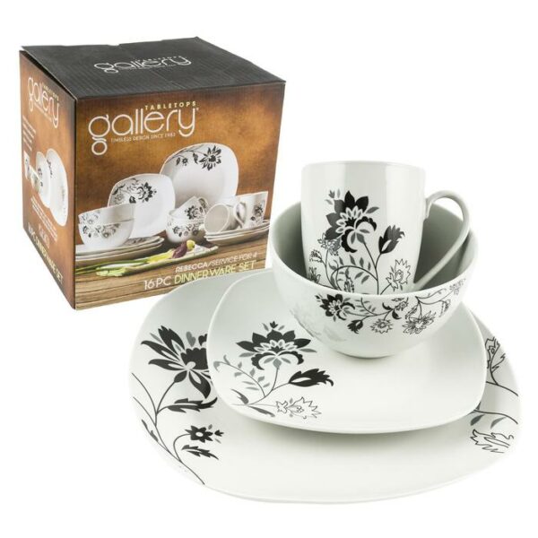 Dinnerware Set 16 Pieces Diagonal Square