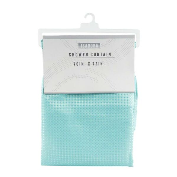 Shower Curtain Waffle Aqua