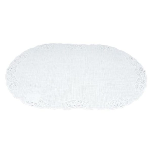 12"X18" Oval Placemat White