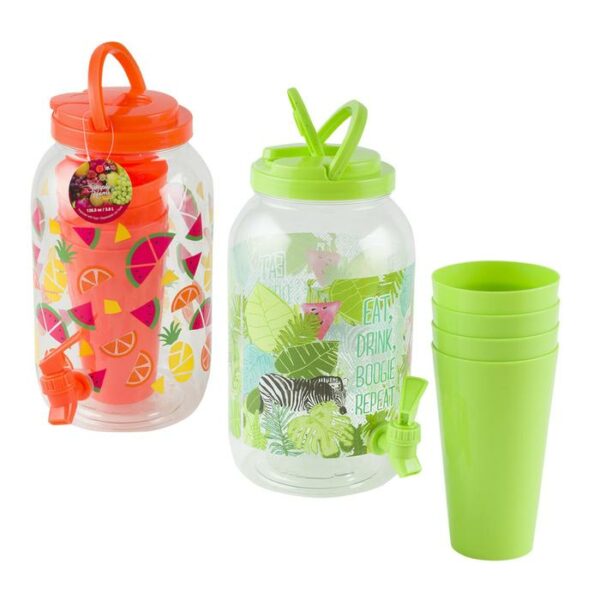 128.Oz Water Dispenser With 4 Cups